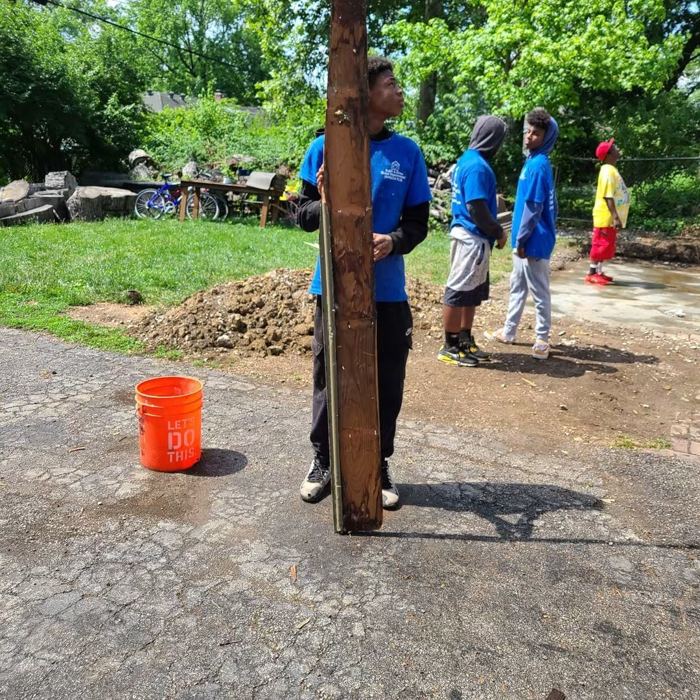 Crew yard cleanup